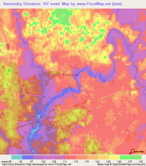 Kaminskiy,Russia Elevation Map