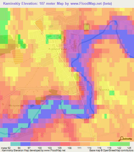 Kaminskiy,Russia Elevation Map