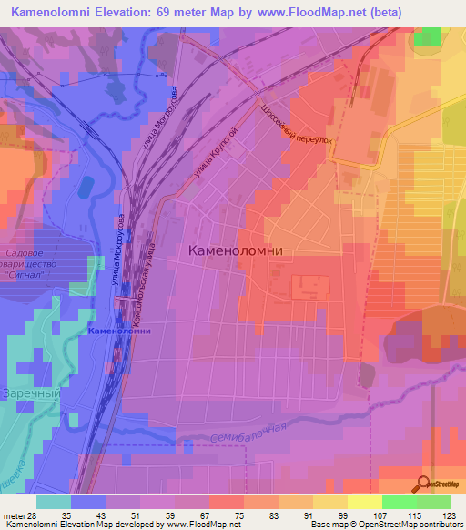 Kamenolomni,Russia Elevation Map