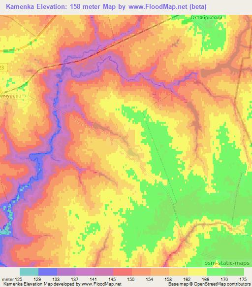 Kamenka,Russia Elevation Map