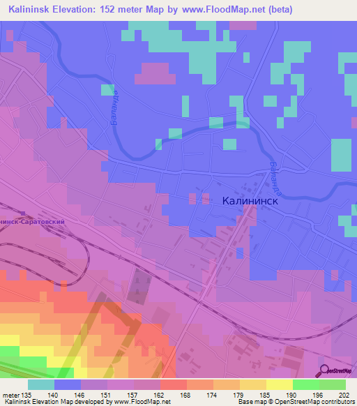 Kalininsk,Russia Elevation Map