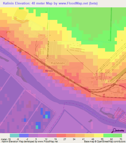 Kalinin,Russia Elevation Map