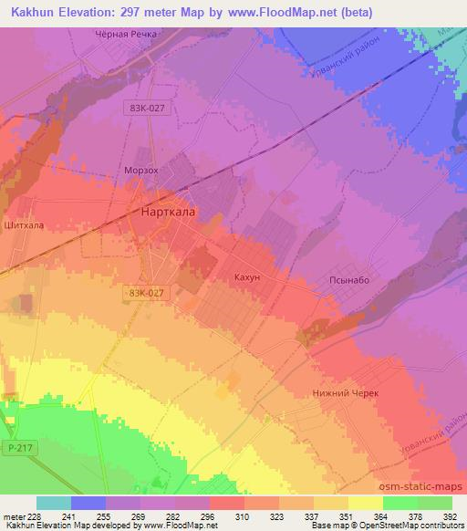 Kakhun,Russia Elevation Map