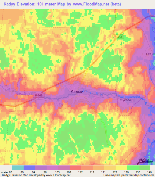 Kadyy,Russia Elevation Map