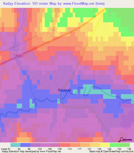 Kadyy,Russia Elevation Map