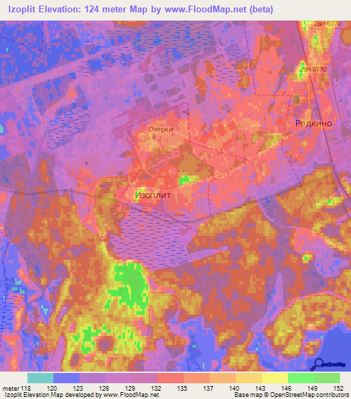 Izoplit,Russia Elevation Map