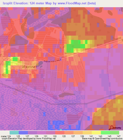 Izoplit,Russia Elevation Map