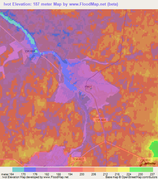 Ivot,Russia Elevation Map