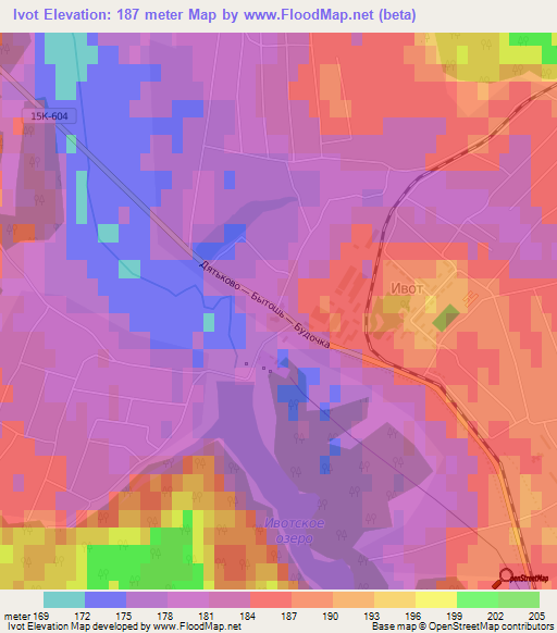 Ivot,Russia Elevation Map