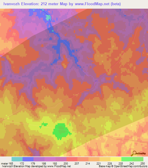 Ivanvozh,Russia Elevation Map