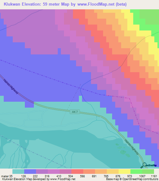 Klukwan,US Elevation Map