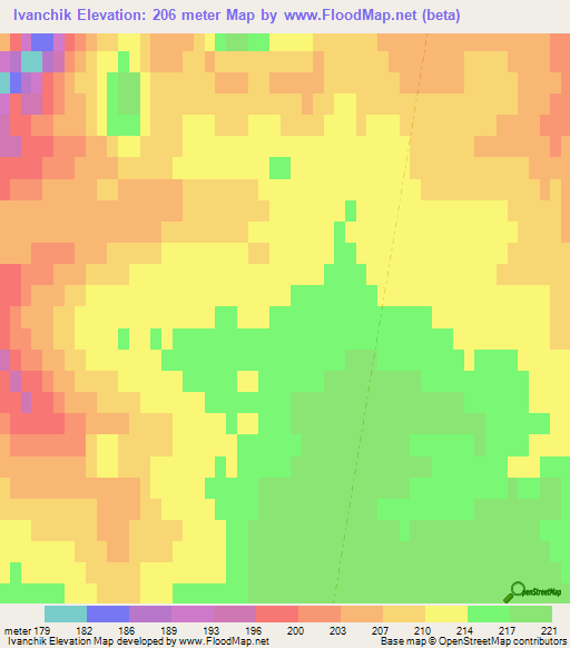 Ivanchik,Russia Elevation Map