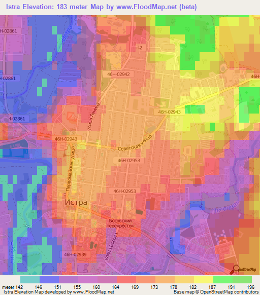 Istra,Russia Elevation Map