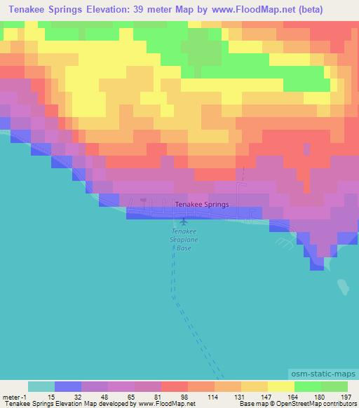 Tenakee Springs,US Elevation Map