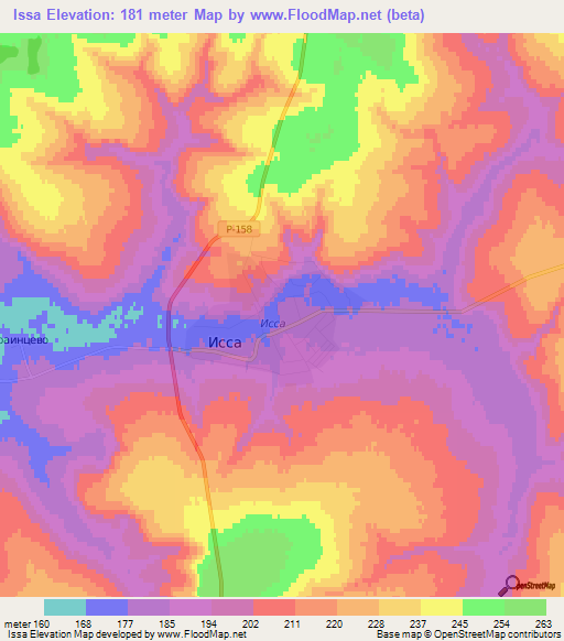 Issa,Russia Elevation Map