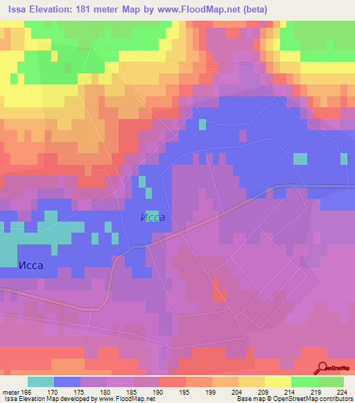 Issa,Russia Elevation Map