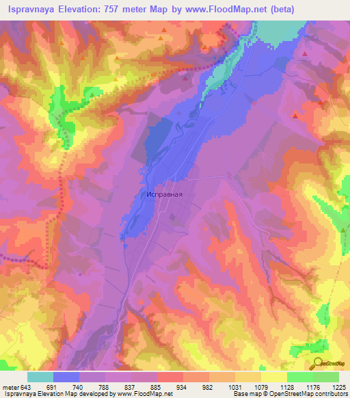 Ispravnaya,Russia Elevation Map