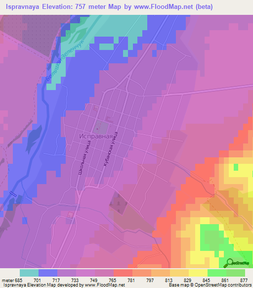 Ispravnaya,Russia Elevation Map