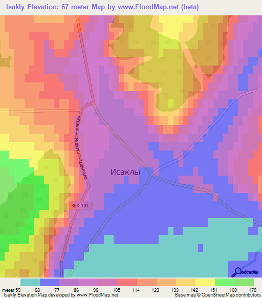 Isakly,Russia Elevation Map