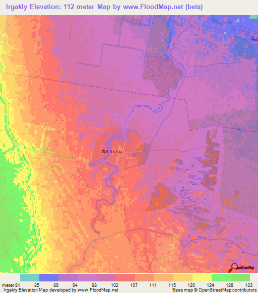 Irgakly,Russia Elevation Map