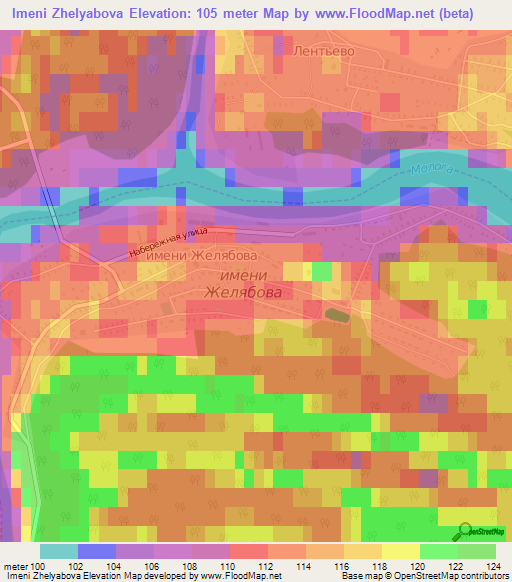 Imeni Zhelyabova,Russia Elevation Map