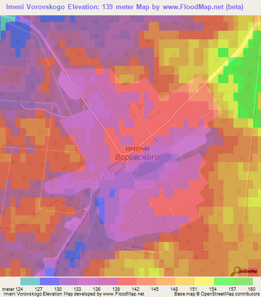 Imeni Vorovskogo,Russia Elevation Map