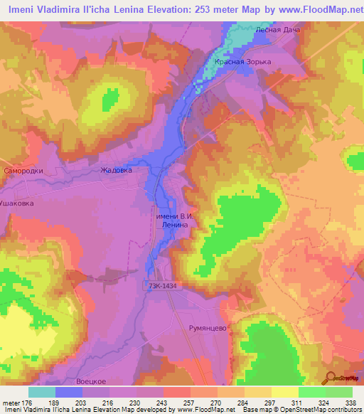 Imeni Vladimira Il'icha Lenina,Russia Elevation Map