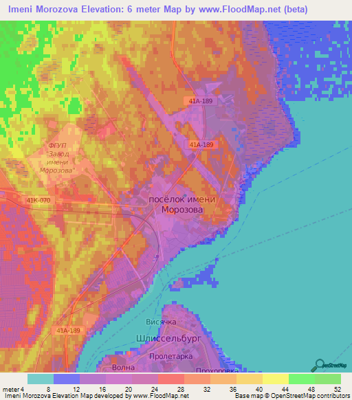 Imeni Morozova,Russia Elevation Map