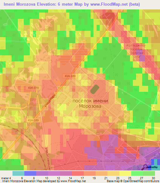 Imeni Morozova,Russia Elevation Map