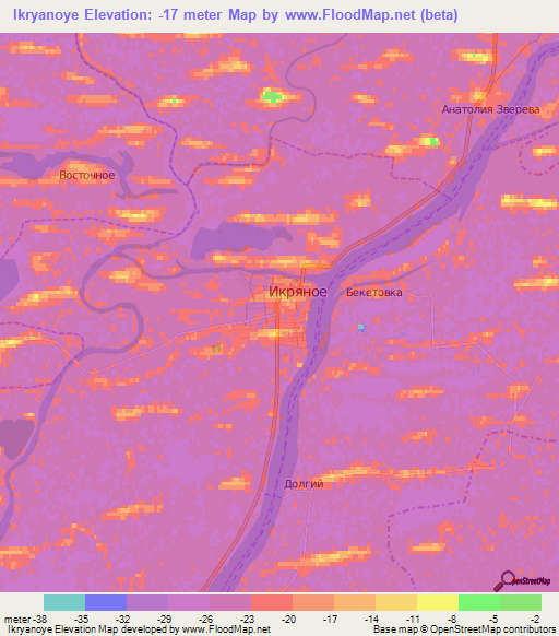 Ikryanoye,Russia Elevation Map