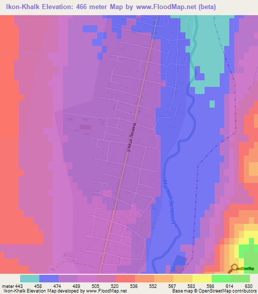 Ikon-Khalk,Russia Elevation Map