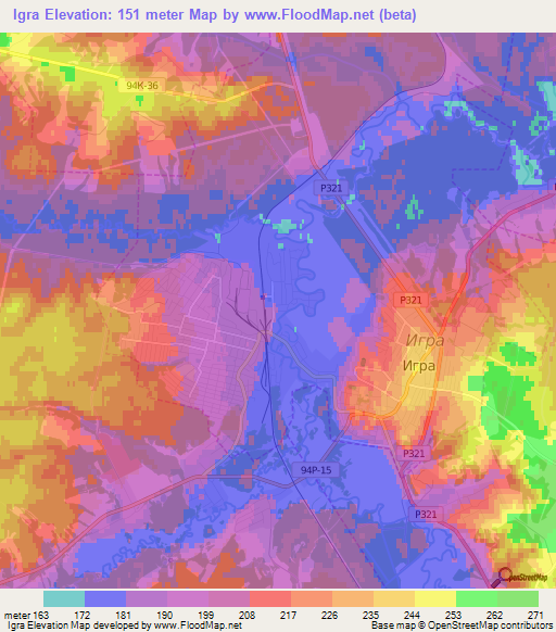 Igra,Russia Elevation Map