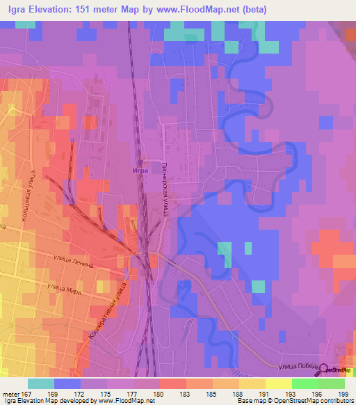 Igra,Russia Elevation Map