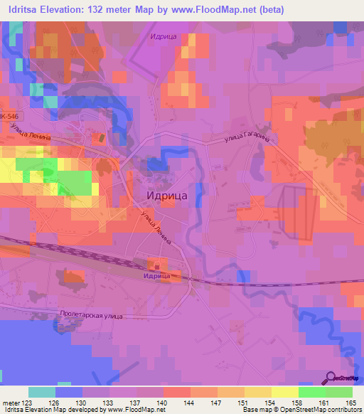 Idritsa,Russia Elevation Map