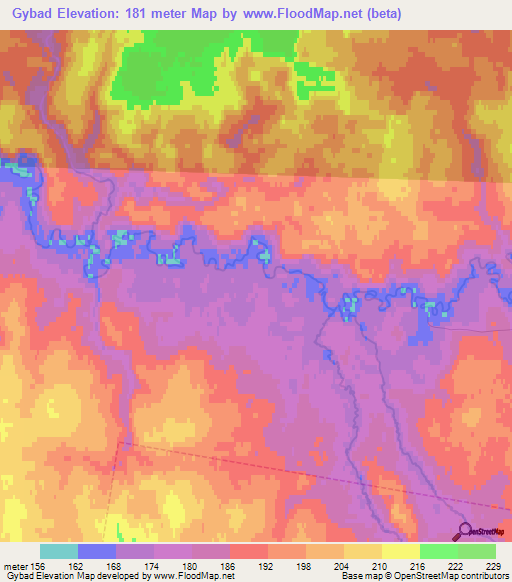 Gybad,Russia Elevation Map