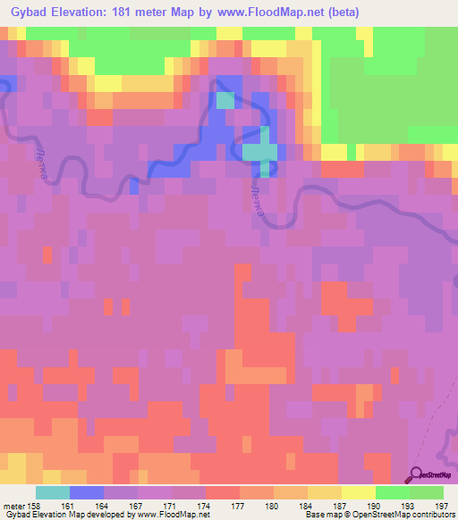 Gybad,Russia Elevation Map