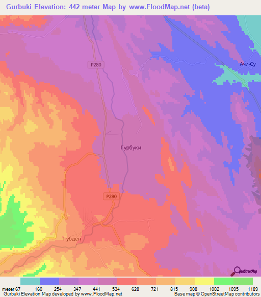 Gurbuki,Russia Elevation Map