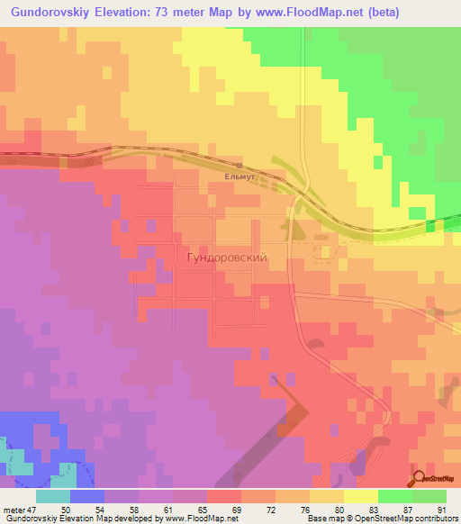 Gundorovskiy,Russia Elevation Map