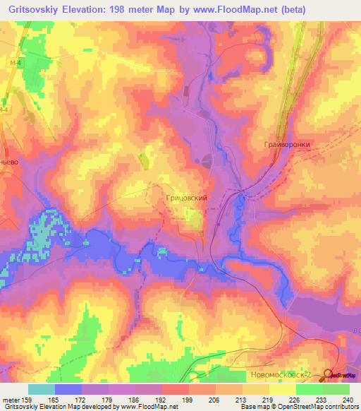 Gritsovskiy,Russia Elevation Map