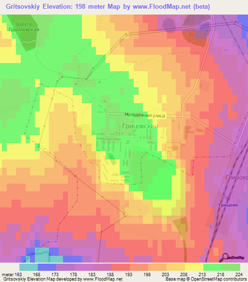 Gritsovskiy,Russia Elevation Map