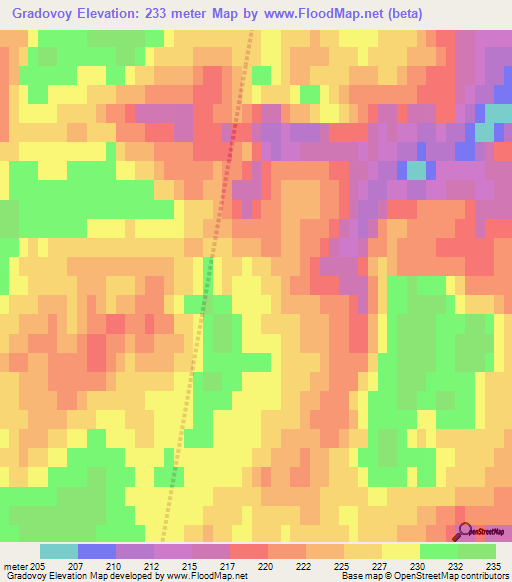 Gradovoy,Russia Elevation Map