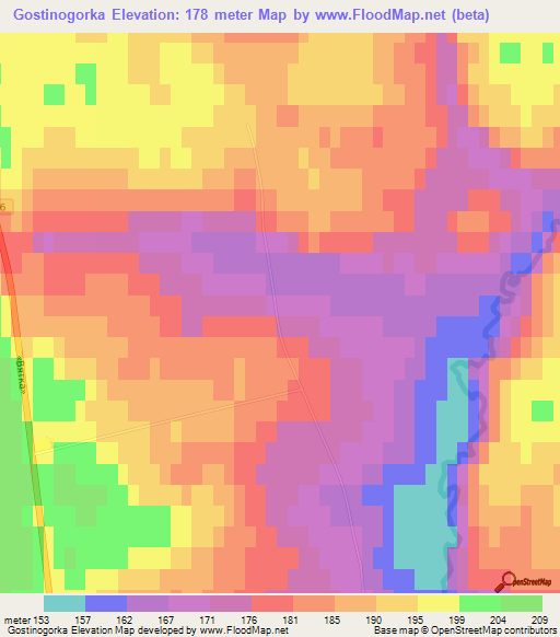 Gostinogorka,Russia Elevation Map