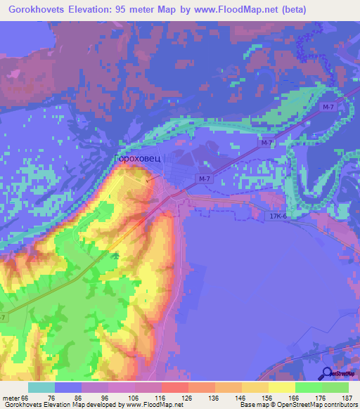 Gorokhovets,Russia Elevation Map