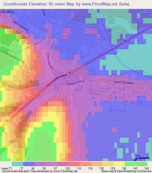 Gorokhovets,Russia Elevation Map