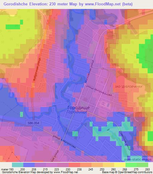 Gorodishche,Russia Elevation Map