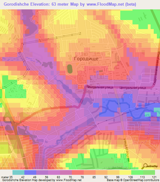 Gorodishche,Russia Elevation Map