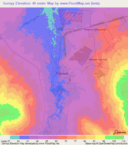 Gornyy,Russia Elevation Map