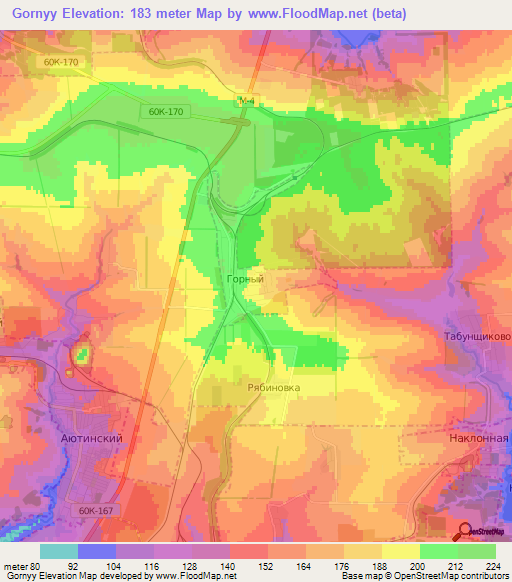 Gornyy,Russia Elevation Map