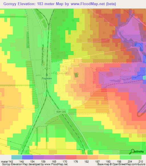 Gornyy,Russia Elevation Map