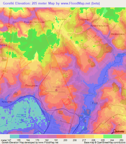 Gorelki,Russia Elevation Map